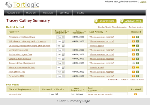 Client Summary Client Summary